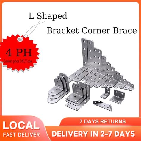 steel corner braces|10Pcs Right Angle Bracket Corner Brace Stainless Steel L.